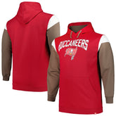 Tampa Bay Buccaneers Profile Big & Tall Trench Battle Pullover Hoodie - Red discount