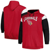 Arizona Cardinals Profile Big & Tall Trench Battle Pullover Hoodie - Cardinal discount