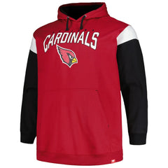 Arizona Cardinals Profile Big & Tall Trench Battle Pullover Hoodie - Cardinal discount