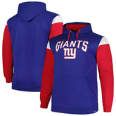 New York Giants Profile Big & Tall Trench Battle Pullover Hoodie - Royal for sale