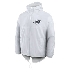 Miami Dolphins Type Play Down Full-Zip Jacket - White sale