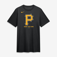Pittsburgh Pirates Tri-Blend Logo T-Shirt - Black | Nike