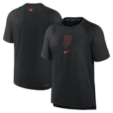San Francisco Giants Authentic Collection Pregame Raglan Performance T-Shirt - Black | Nike
