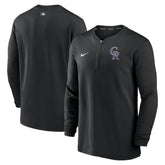 Colorado Rockies Authentic Collection Game Time Performance Quarter-Zip Top - Black | Nike
