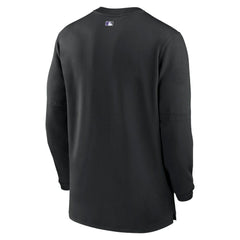 Colorado Rockies Authentic Collection Game Time Performance Quarter-Zip Top - Black | Nike