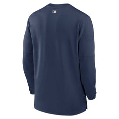 Milwaukee Brewers Authentic Collection Game Time Performance Quarter-Zip Top - Navy | Nike