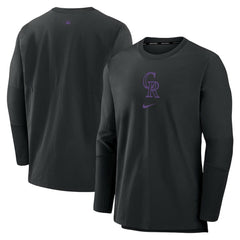 Colorado Rockies Authentic Collection Player Dri-FIT Lightweight Pullover - Black | Nike