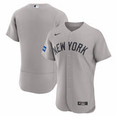 New York Yankees Road Sponsor Patch Authentic Jersey - Gray | Nike