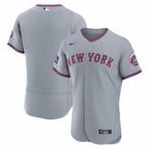 New York Mets Road Sponsor Patch Authentic Jersey - Gray | Nike