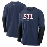 St. Louis Cardinals Authentic Collection Player Dri-FIT Lightweight Pullover - Navy | Nike