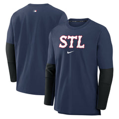 St. Louis Cardinals Authentic Collection Player Dri-FIT Lightweight Pullover - Navy | Nike