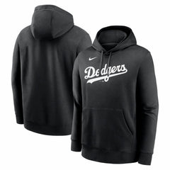 Los Angeles Dodgers Logo Club Fleece Hoodie - Black | Nike