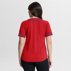 Philadelphia Phillies Women's Diva Race Ahead Raglan V-Neck T-Shirt - Red