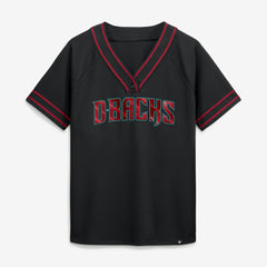 Arizona Diamondbacks Women's Diva Race Ahead Raglan V-Neck T-Shirt - Black