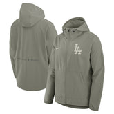 Los Angeles Dodgers Unlimited Packable Full-Zip Hooded Jacket - Olive | Nike