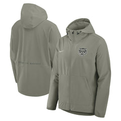Detroit Tigers Unlimited Packable Full-Zip Hooded Jacket - Olive | Nike