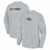 Baltimore Ravens Oversized Type Play Long Sleeve T-Shirt - Gray cheap