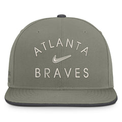 Atlanta Braves Pro Dri-FIT Snapback Hat - Olive | Nike