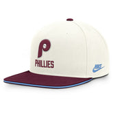 Philadelphia Phillies Cooperstown Pro Dri-FIT Snapback Hat - Cream/Burgundy | Nike
