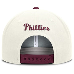 Philadelphia Phillies Cooperstown Pro Dri-FIT Snapback Hat - Cream/Burgundy | Nike