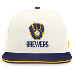 Milwaukee Brewers Cooperstown Pro Dri-FIT Snapback Hat - Cream/Royal | Nike