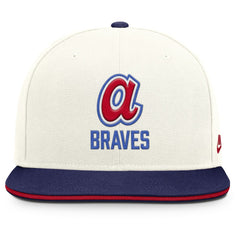 Atlanta Braves Cooperstown Pro Dri-FIT Snapback Hat - Cream/Royal | Nike