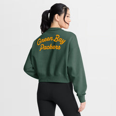 Green Bay Packers Women's Phoenix Fleece Quarter-Zip Sweatshirt - Green | Nike discount