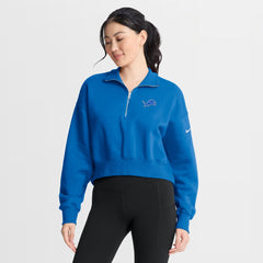 Detroit Lions Women's Phoenix Fleece Quarter-Zip Sweatshirt - Blue | Nike cheap