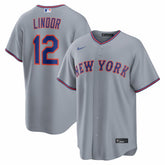 Francisco Lindor New York Mets Road Replica Jersey - Gray | Nike