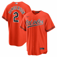 Gunnar Henderson Baltimore Orioles Alternate 2 Replica Jersey - Orange | Nike