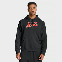 New York Mets Dri-Fit Club Hoodie - Black | Nike