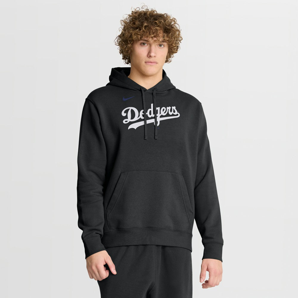 Los Angeles Dodgers Dri-Fit Club Hoodie - Black | Nike