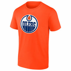 Edmonton Oilers Logo Athletic Essential T-Shirt Orange