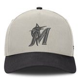 Miami Marlins Wonder A-Frame Adjustable Hat - Stone/Graphite