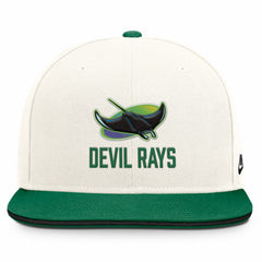 Tampa Bay Rays Cooperstown Pro Dri-FIT Snapback Hat - Cream/Green | Nike