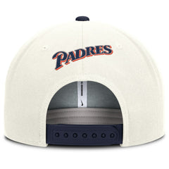 San Diego Padres Cooperstown Pro Dri-FIT Snapback Hat - Cream/Navy | Nike