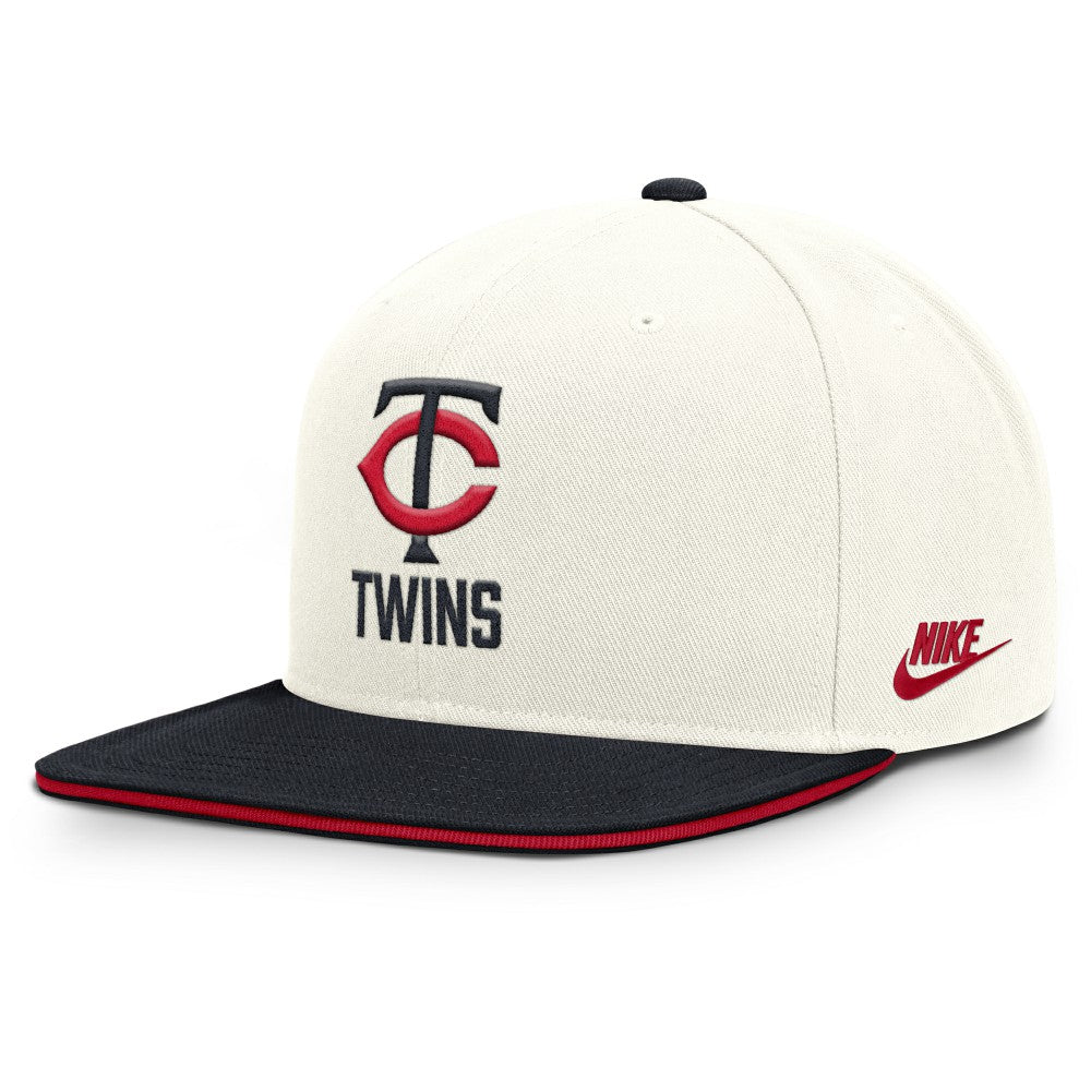 Minnesota Twins Cooperstown Pro Dri-FIT Snapback Hat - Cream/Navy | Nike