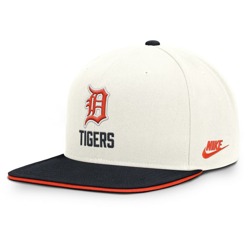 Detroit Tigers Cooperstown Pro Dri-FIT Snapback Hat - Cream/Navy | Nike