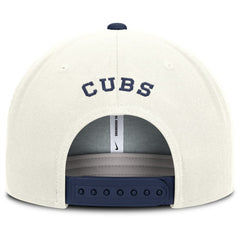 Chicago Cubs Cooperstown Pro Dri-FIT Snapback Hat - Cream/Navy | Nike