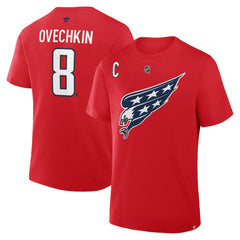 Alexander Ovechkin Washington Capitals Fanatics Authentic Stack Name & Number T-Shirt Red