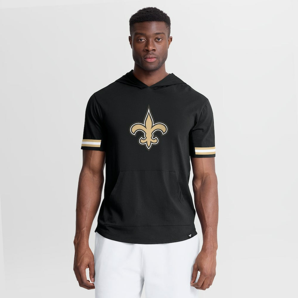 New Orleans Saints Optimal Play Short Sleeve Hooded T-Shirt - Black outlet