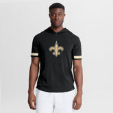 New Orleans Saints Optimal Play Short Sleeve Hooded T-Shirt - Black outlet