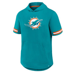 Miami Dolphins Optimal Play Short Sleeve Hooded T-Shirt - Aqua cheap
