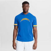 Los Angeles Chargers Optimal Play Short Sleeve Hooded T-Shirt - Powder Blue on sale