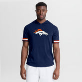 Denver Broncos Optimal Play Short Sleeve Hooded T-Shirt - Navy on sale