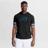 Carolina Panthers Optimal Play Short Sleeve Hooded T-Shirt - Black cheap