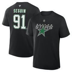 Tyler Seguin Dallas Stars Fanatics Authentic Stack Name & Number T-Shirt Black