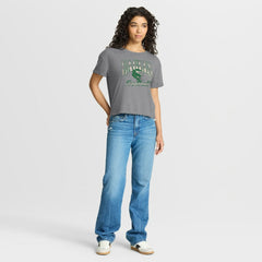 Philadelphia Eagles Women's Overplayed Tribute Tri-Blend Boxy T-Shirt - Heather Gray for sale