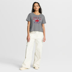 Buffalo Bills Women's Overplayed Tribute Tri-Blend Boxy T-Shirt - Heather Gray cheap