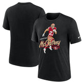 Christian McCaffrey San Francisco 49ers Player Graphic T-Shirt - Heather Black | Nike on sale